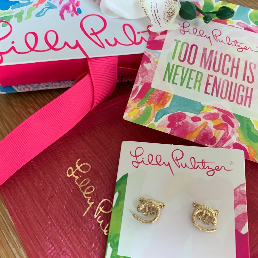 Lilly Pulitzer-Sweet Curled-Up Lizard Earrings